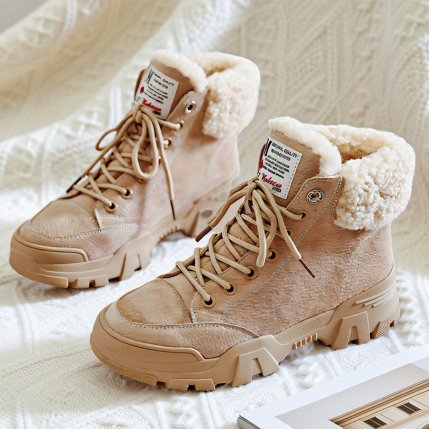 真皮棉靴冬季马丁靴新款圆头棉鞋女款鞋子防滑保暖女鞋百搭雪地靴,女鞋,时尚雪地靴,淘宝优惠券,粉丝福利购,淘宝优惠卷