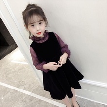 2022新款 连衣裙子韩版 童装 9岁女洋气3公主儿童裙二件套装 女童春装