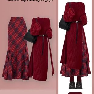 新年战袍高级感女中国风女装氛围感穿搭拜年服红色马年时尚女装