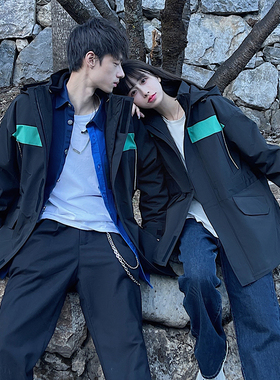 UhMu户外情侣冲锋衣潮牌男2026新款春秋外套三合一可拆卸滑雪服女