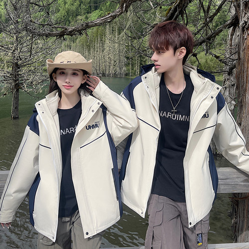 uhmu情侣款防风防水加绒加厚