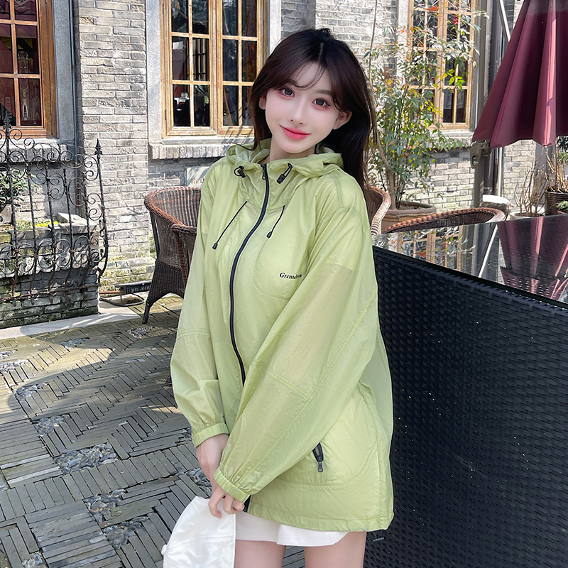 upf50+情侣款潮牌防晒衣女皮肤衣外套夏季防紫外线透气连帽防晒服