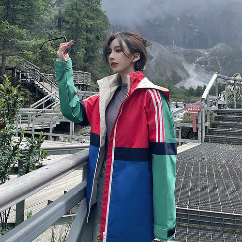 防风防水登山服冲锋衣杨幂同款