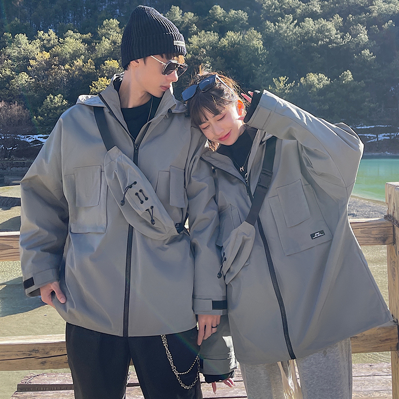 潮牌三合一冲锋衣2件套+同款包