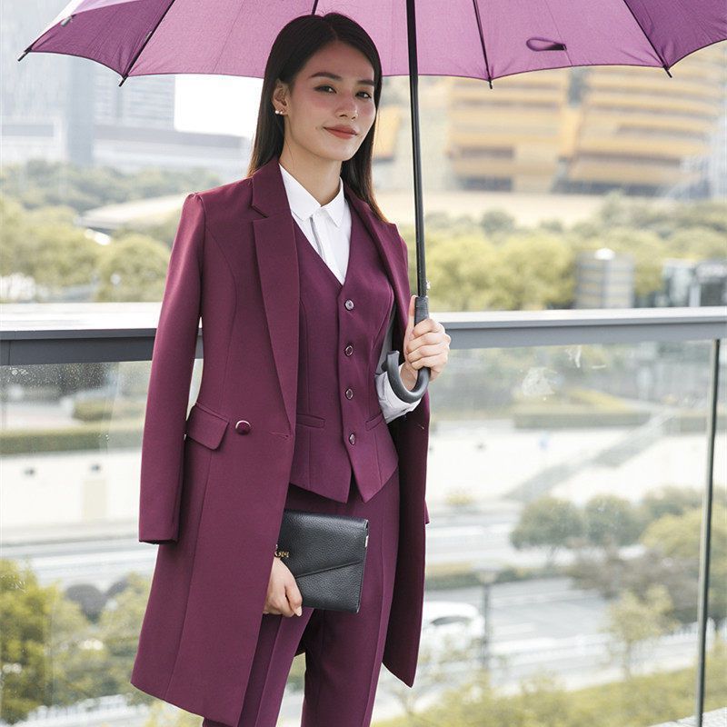 空姐大码中长款套装职业1866上衣