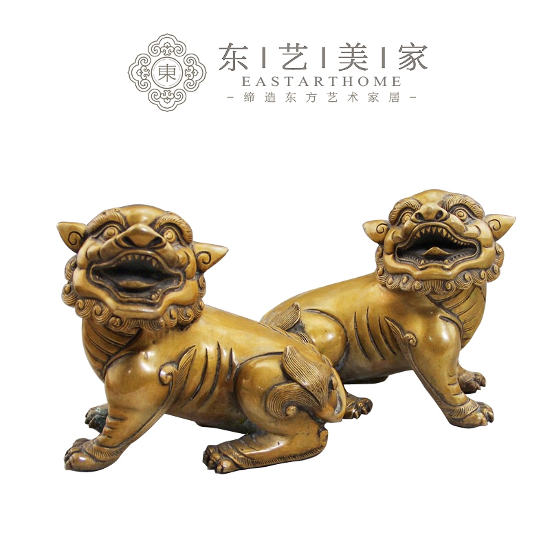 sư tử đồng Trung Quốc den trang trí Kệ đứng đồ trang trí nhỏ thị trấn trung tâm bán hàng nhà trang trí bộ phận bán hàng