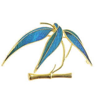 一世长安幽篁竹仿点翠胸针diy手工材料包母亲节暖场非遗活动