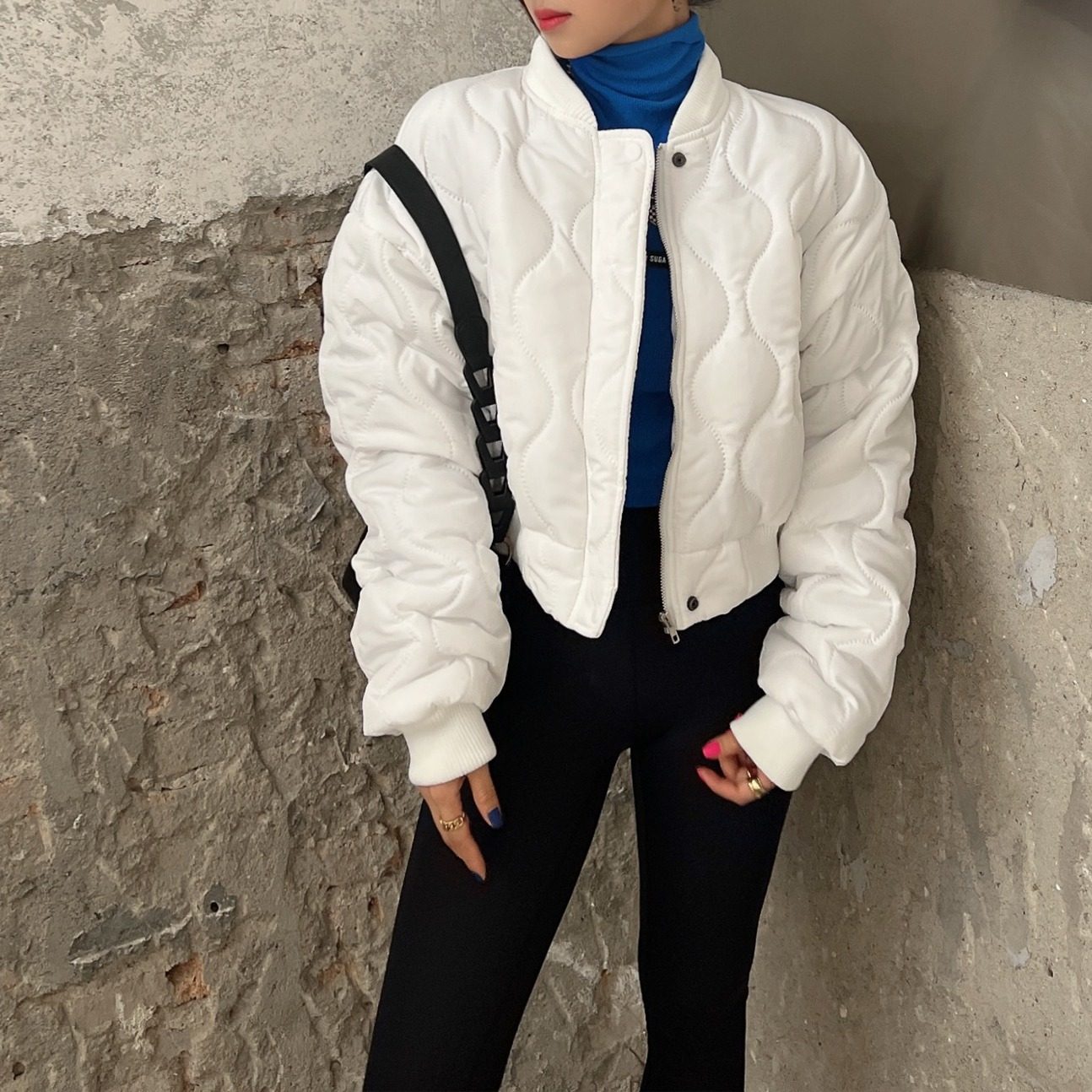 夹克棉服棒球服覆古慵懒软女秋季毛衣开衫宽松外搭短款羽绒服外套