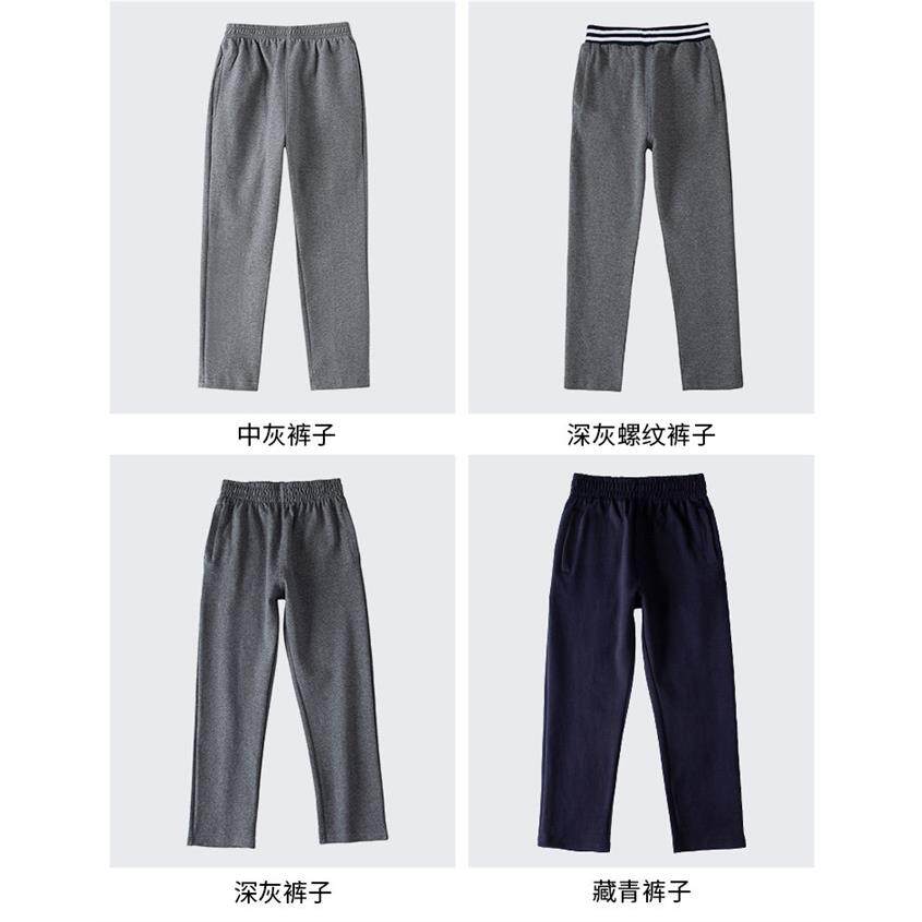 中春秋顿棒服男女套枣纪装绒小学生校服装伊球外红德运动裤套加厚