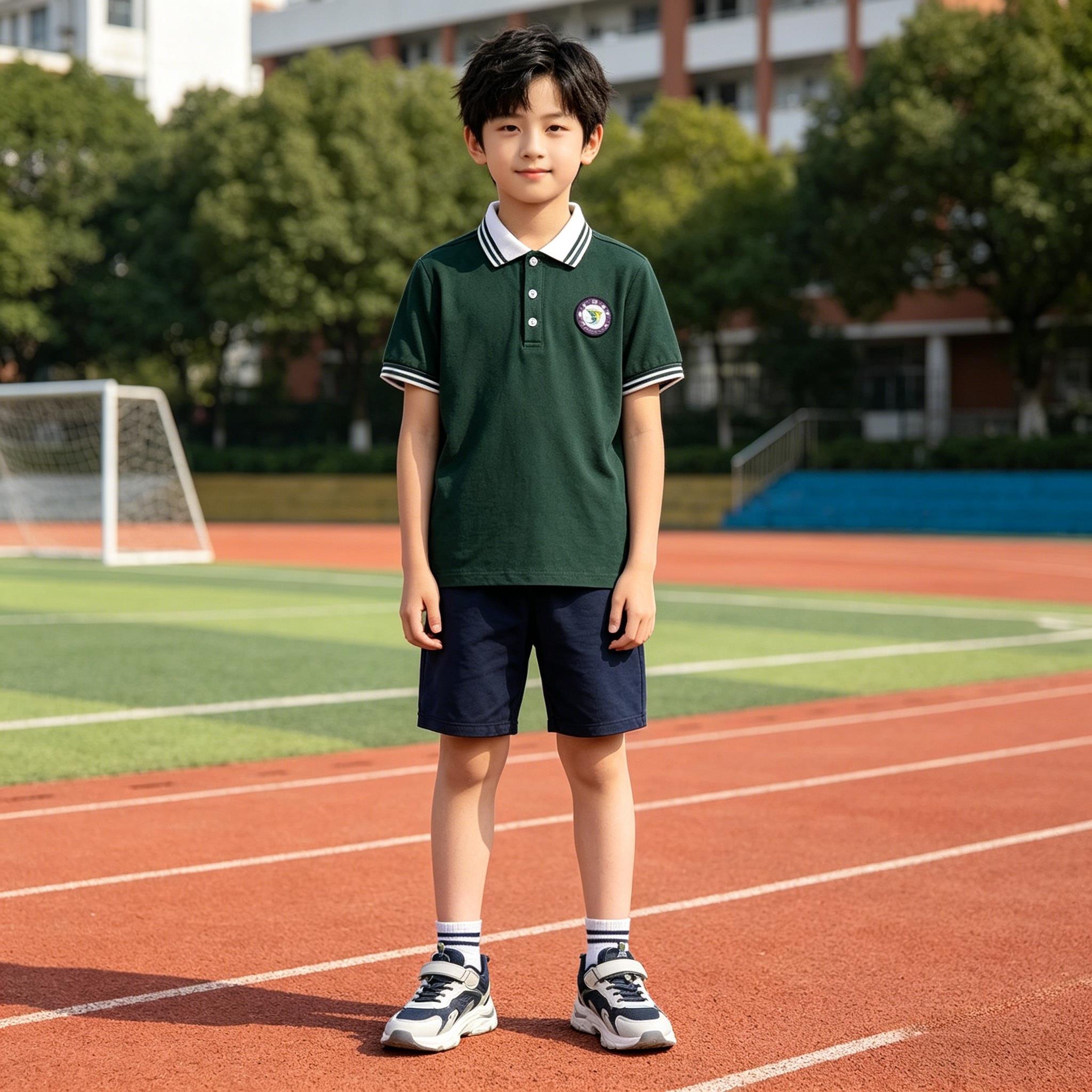 松永服饰【集士港小学】 男 短袖T恤   短裤     套装 35001/3500