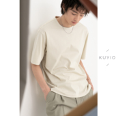新疆棉莫代尔混纺丝光板基础圆领短袖 KUYIOU夏 重磅桑蚕丝 T恤男