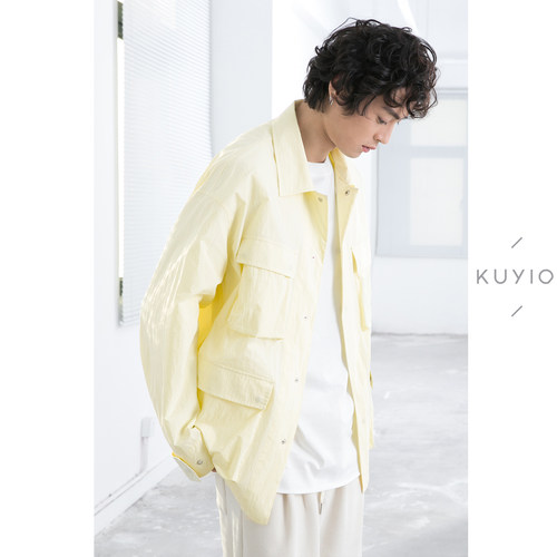 kuyioucityboy男轻薄翻领工装