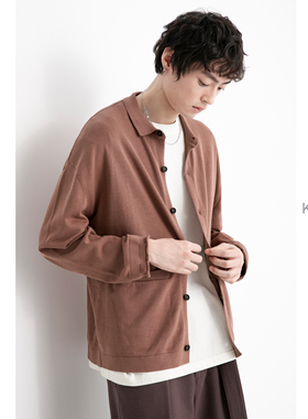 KUYIOU/轻松穿着体验 细针横机轻薄纯棉亲肤宽松针织开衫男 Z03