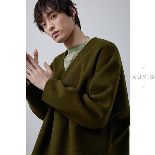 美利奴纯羊毛双面呢高低w13卫衣