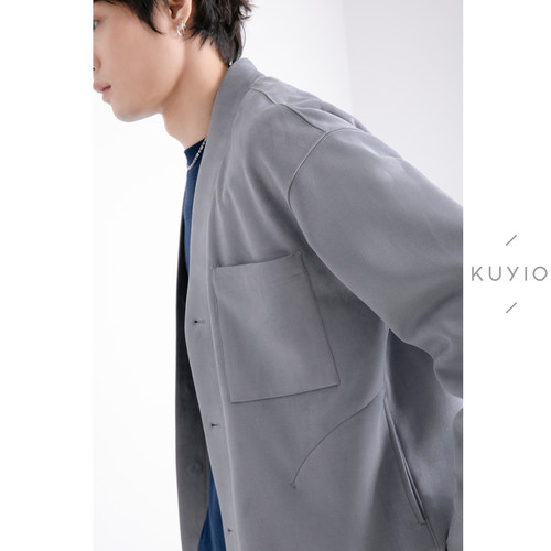 kuyiou道袍落肩挺廓j01夹克外套