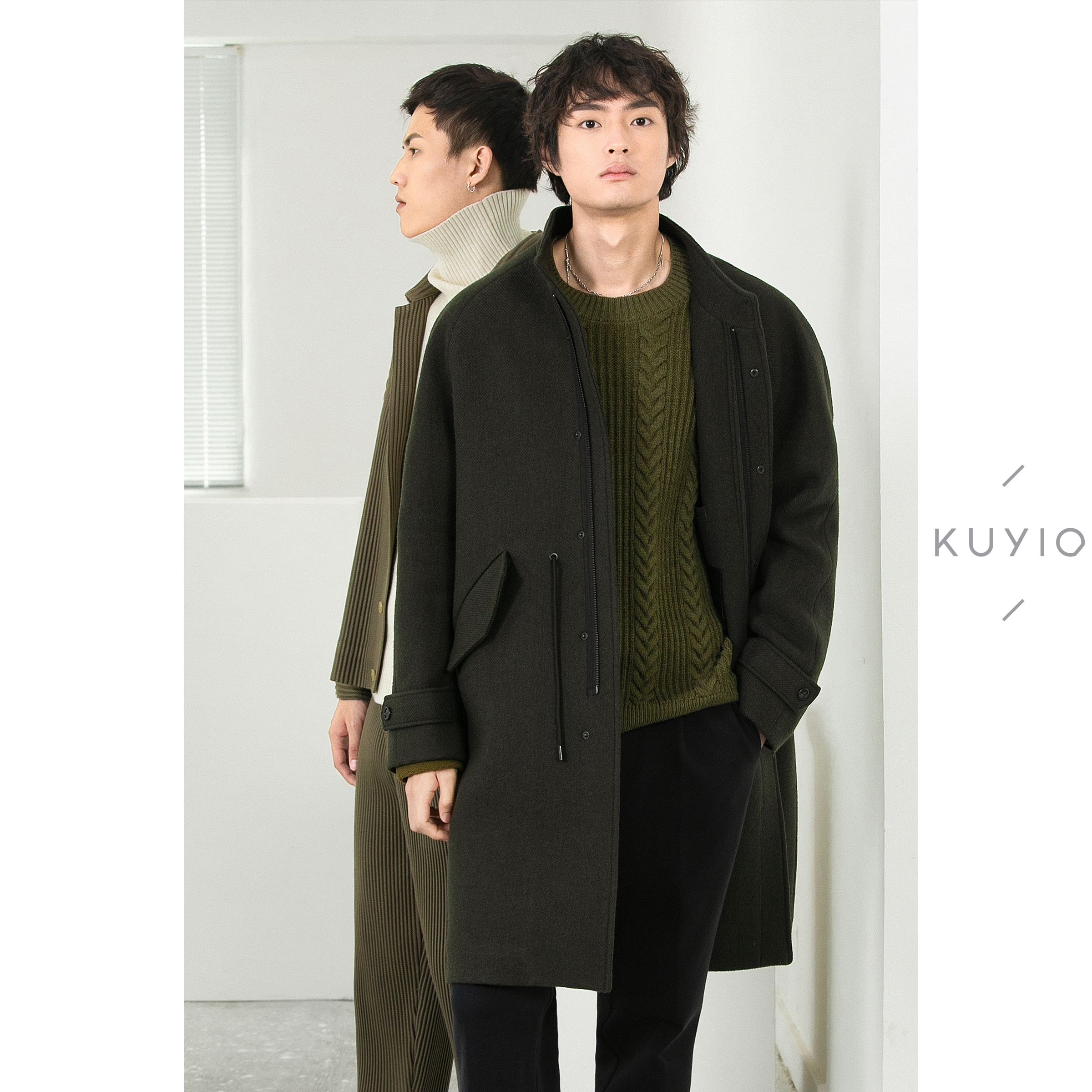 毛呢大衣内胆保暖立领加厚重磅