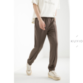 KUYIOU夏 8个月研发COOLMAX纤维冰丝凉感轻薄透气宽松束腿裤 男