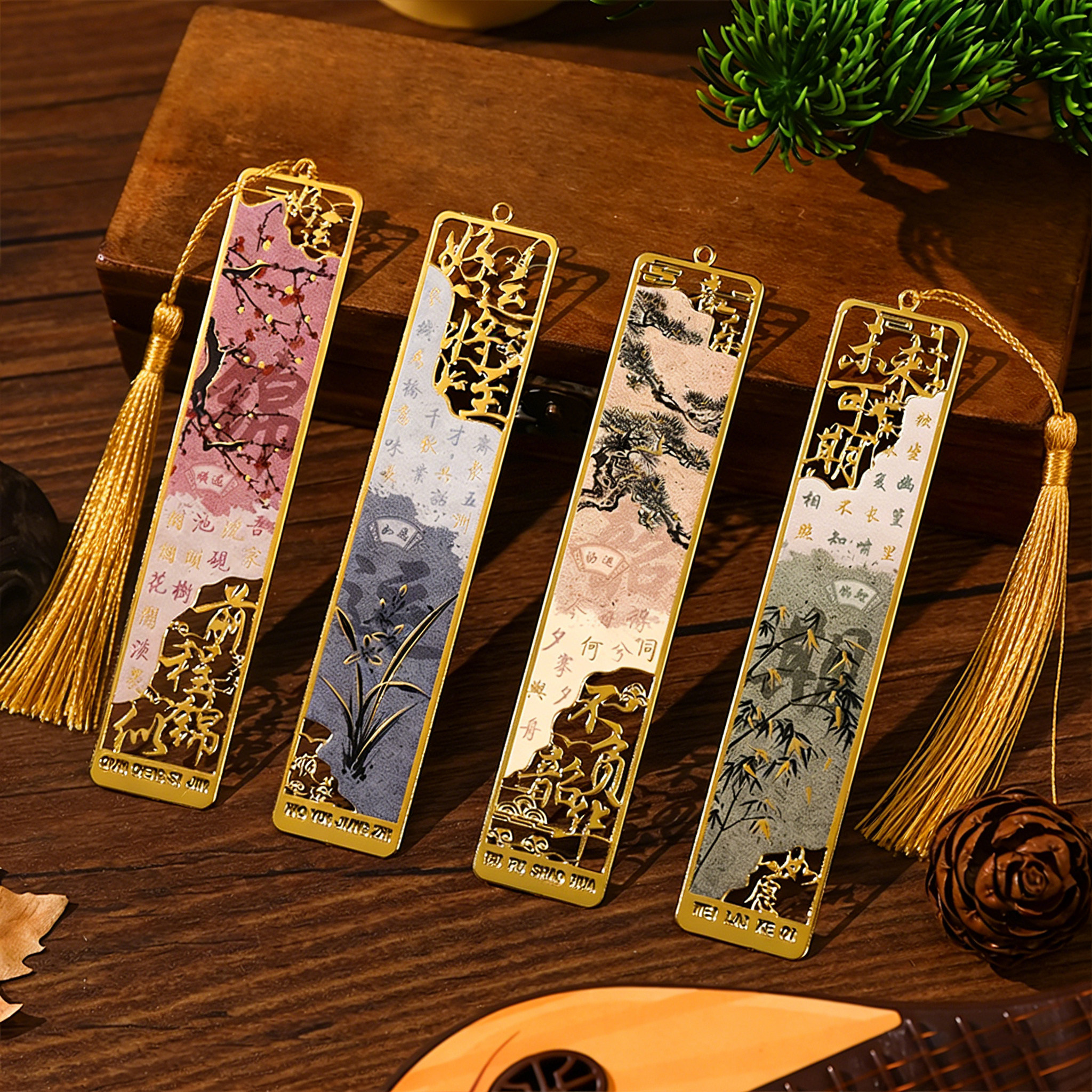 创意精致镂空金属书签高颜值文字书页夹ins风学生阅读笔记标签标记