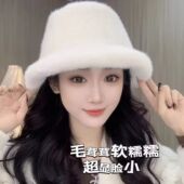 水貂毛编织公主帽真狐狸毛边貂皮皮草礼帽女冬时尚 新款 韩版 保暖
