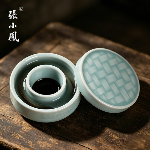 张小凤带盖不干墨火锅砚台