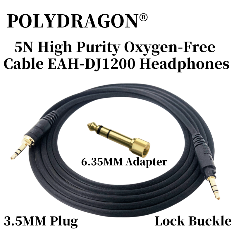 POLYDRAGON松下EAH-DJ1200耳机线延长线材镀金耳机转接头替换线