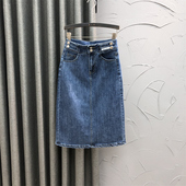 修身 时尚 显瘦直筒洋气半身包臀裙 春季 清仓中长牛仔裙女2025年新款