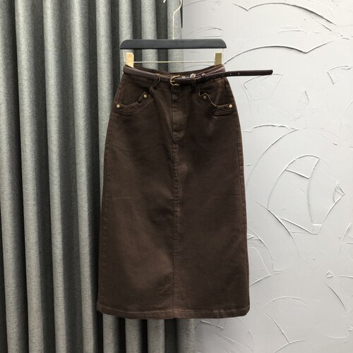 简兰顿长裙A字形百搭新品高腰