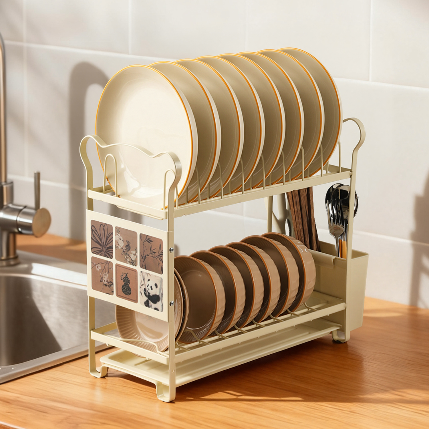 碳钢金属碗架清洗沥水置物收纳架