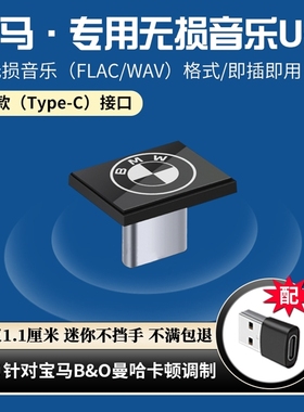 宝马车载U盘专用无损高音质22新款type-c宝马5系3系7系6系4系GT X3 X1 X5 X6 X7车用USB超短迷你隐形哈曼优盘