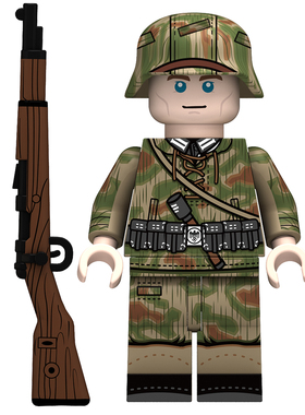 适用乐高43型沼泽迷彩军事战争第三方拼装积木人仔玩具N657-660