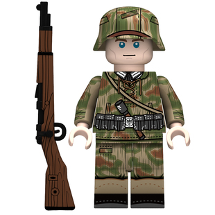 适用乐高43型沼泽迷彩军事战争第三方拼装积木人仔玩具N657-660
