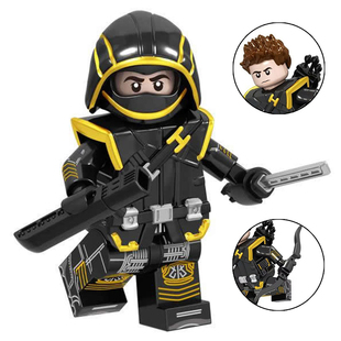 复联4鹰眼浪人复合弓第三方配件MOC拼装 积木人仔玩具V002