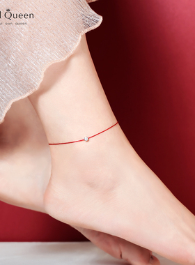 镀18k金马年本命年小红绳脚链女2026新款款潮ins高级感时尚不掉色