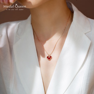 Medal Queen钛钢镀18K金祥云项链女轻奢小众锁骨链设计感简约气质