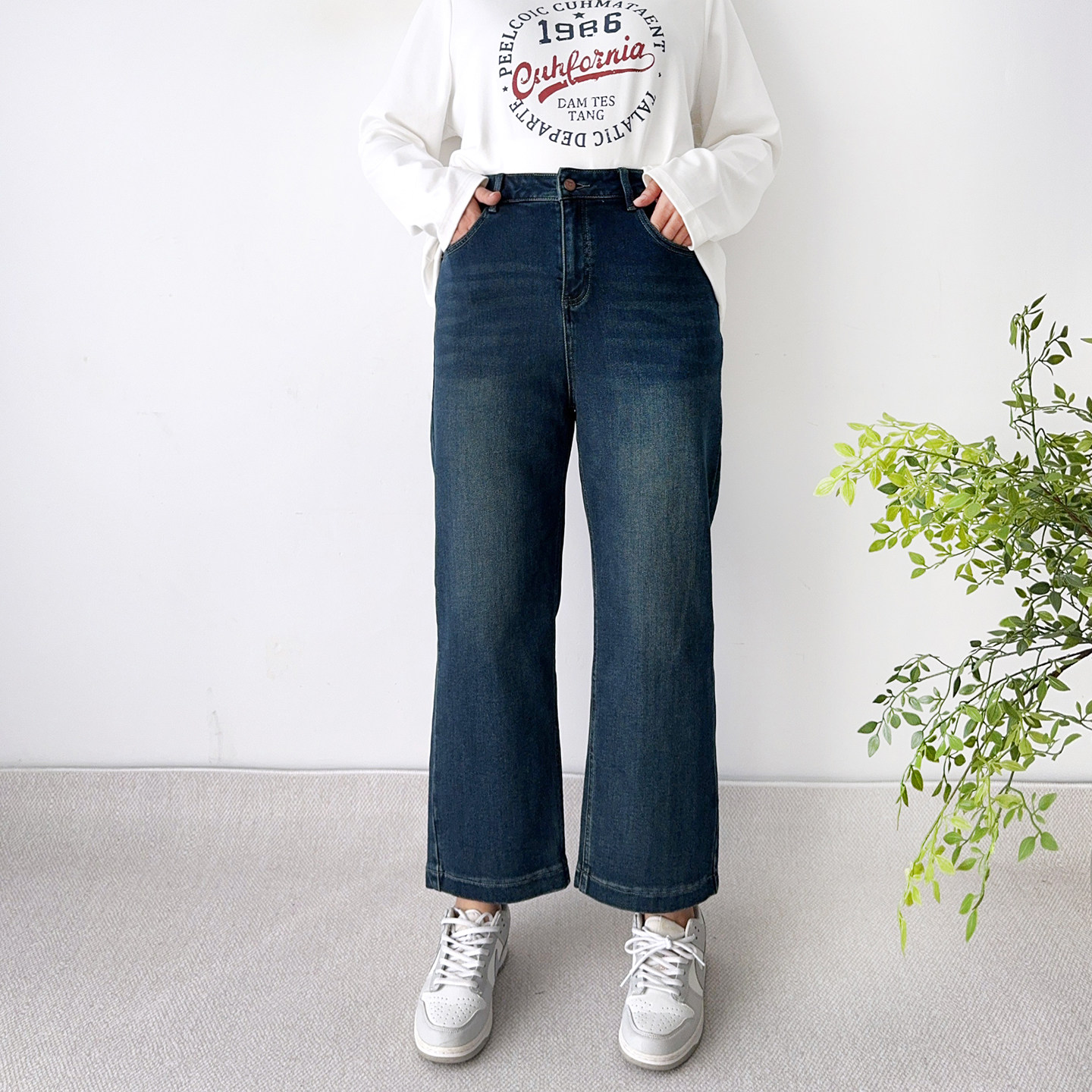 大爽家大码加绒直筒牛仔裤女秋季女裤显瘦法棍裤胖mm高腰烟管裤子,女装/女士精品,牛仔裤,淘宝优惠券,粉丝福利购,淘宝优惠卷