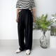 女装 胖mm裤 醋酸窄版 女夏季 大码 松紧宽松显瘦直筒长裤 阔腿裤 薄款 子