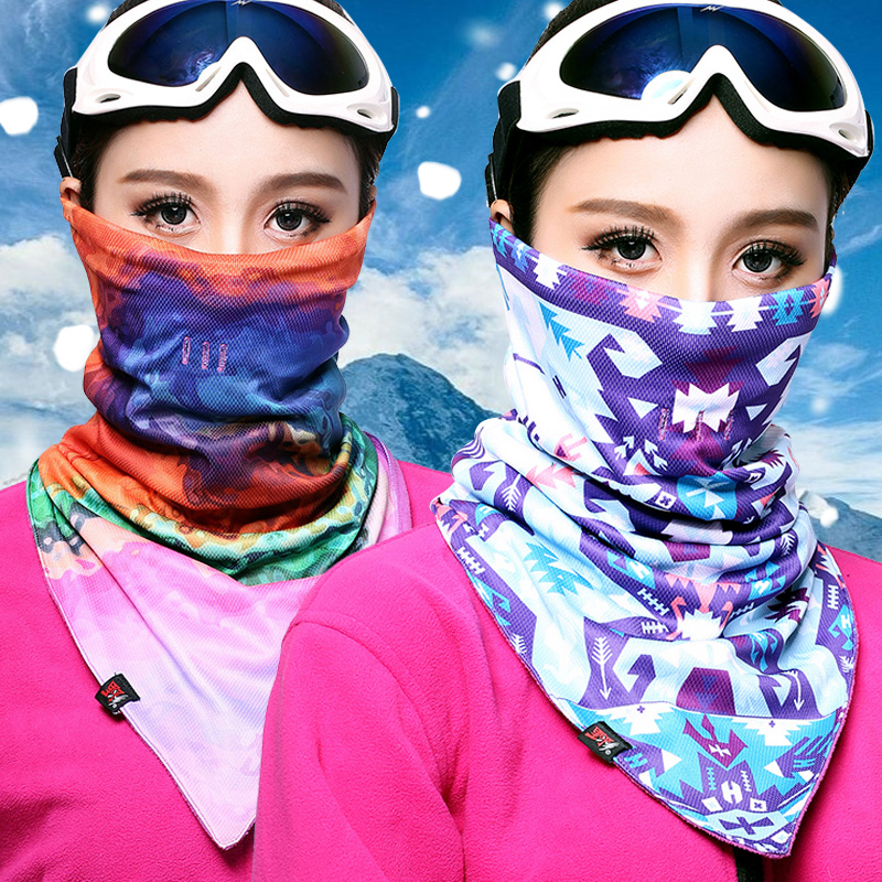 朗希迪冬季保暖头巾滑雪面罩防风骑行男女自行车运动护脸围脖套厚
