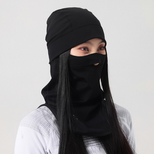 朗希迪全包滑雪护脸防风面罩防寒加绒抗菌头套女透气速干防晒头套