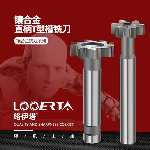 络伊塔镶合金直柄t型12-60槽铣刀