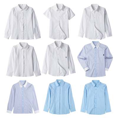 弹力英伦风春秋季翻领尖领白衬衫