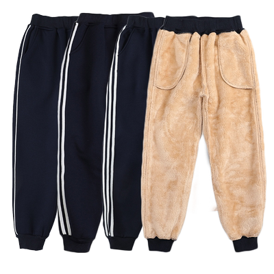 运动裤校服裤神器藏青色裤子加绒