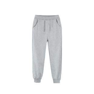 男童灰色运动裤加绒加厚校裤儿童棉裤外穿女童藏青小学生校服裤子