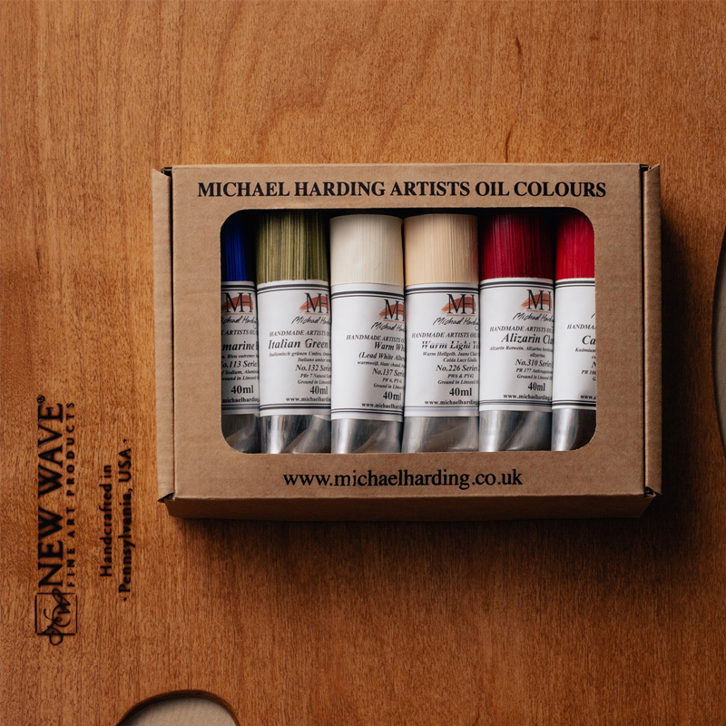 麦克哈丁油画颜料英国进口Michael Harding手工艺术家级基础6色大师级10色套装艺术礼品礼盒送礼佳品送老师