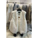 新款 韩版 毛毛马甲外套女冬季 百搭宽松显瘦V领无袖 环保皮草潮 时尚