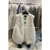 新款 韩版 毛毛马甲外套女冬季 百搭宽松显瘦V领无袖 环保皮草潮 时尚