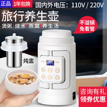 智能多功能旅行养生壶家用小型炖煮壶便携式110v伏小家电煮壶美国
