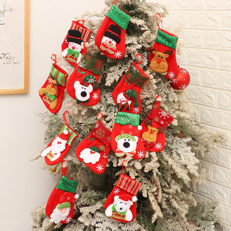 christmas decoration gifts santa claus small socks small