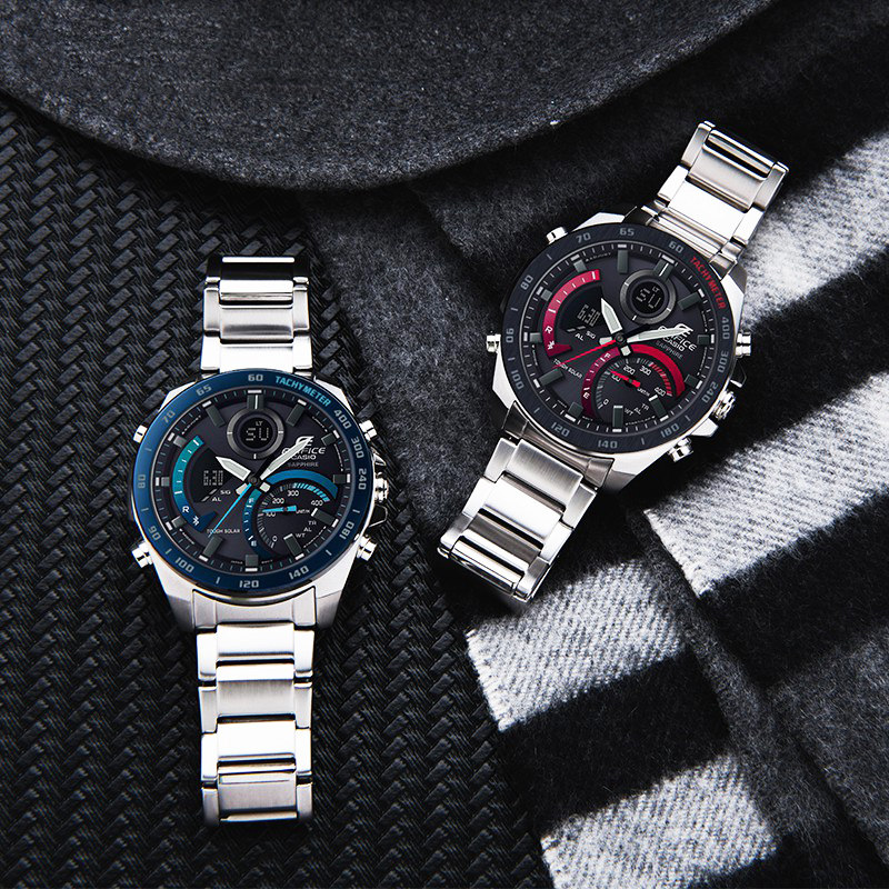 卡西欧edifice红牛限量版太阳能赛车蓝牙手表男ecb-900db-1a 1b