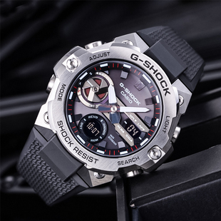 B400 王一博同款 卡西欧手表钢铁之心太阳能蓝牙运动防水男GST