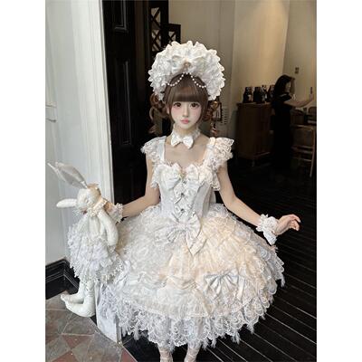 云端雪羽Lolita洋装甜美花嫁套装